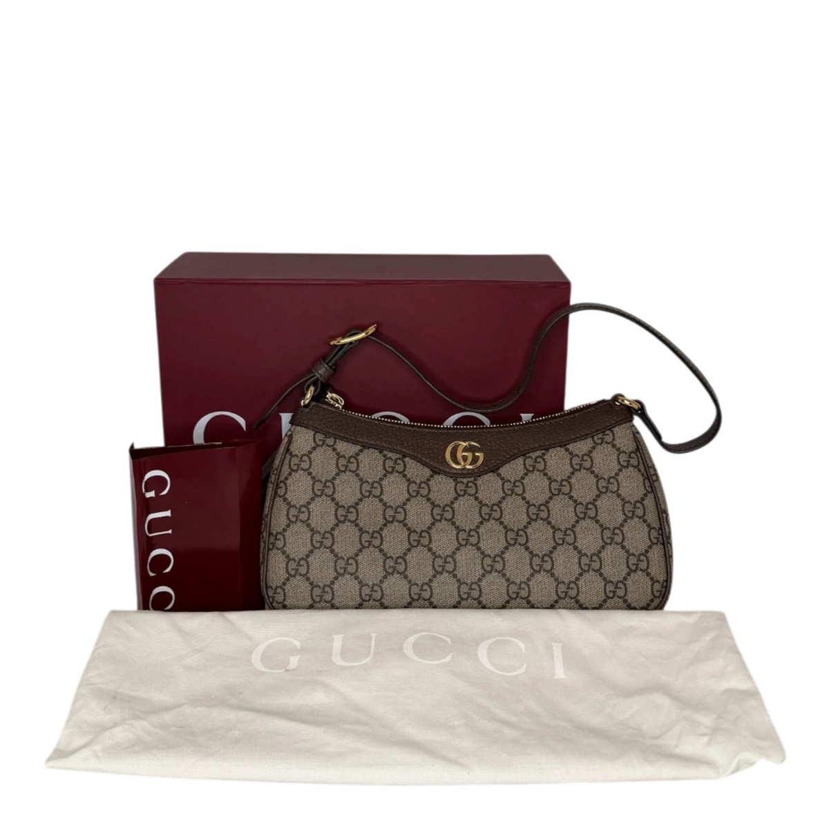 Gucci Ophidia Handtasche Small GG Supreme Beige/Ebenholz Gucci