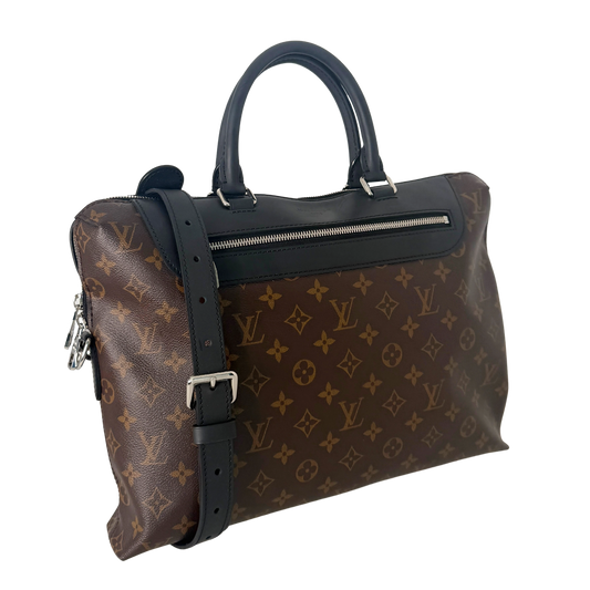 Louis Vuitton Monogram Porte Documents Jour Tasche Braun / sehr gut Louis Vuitton