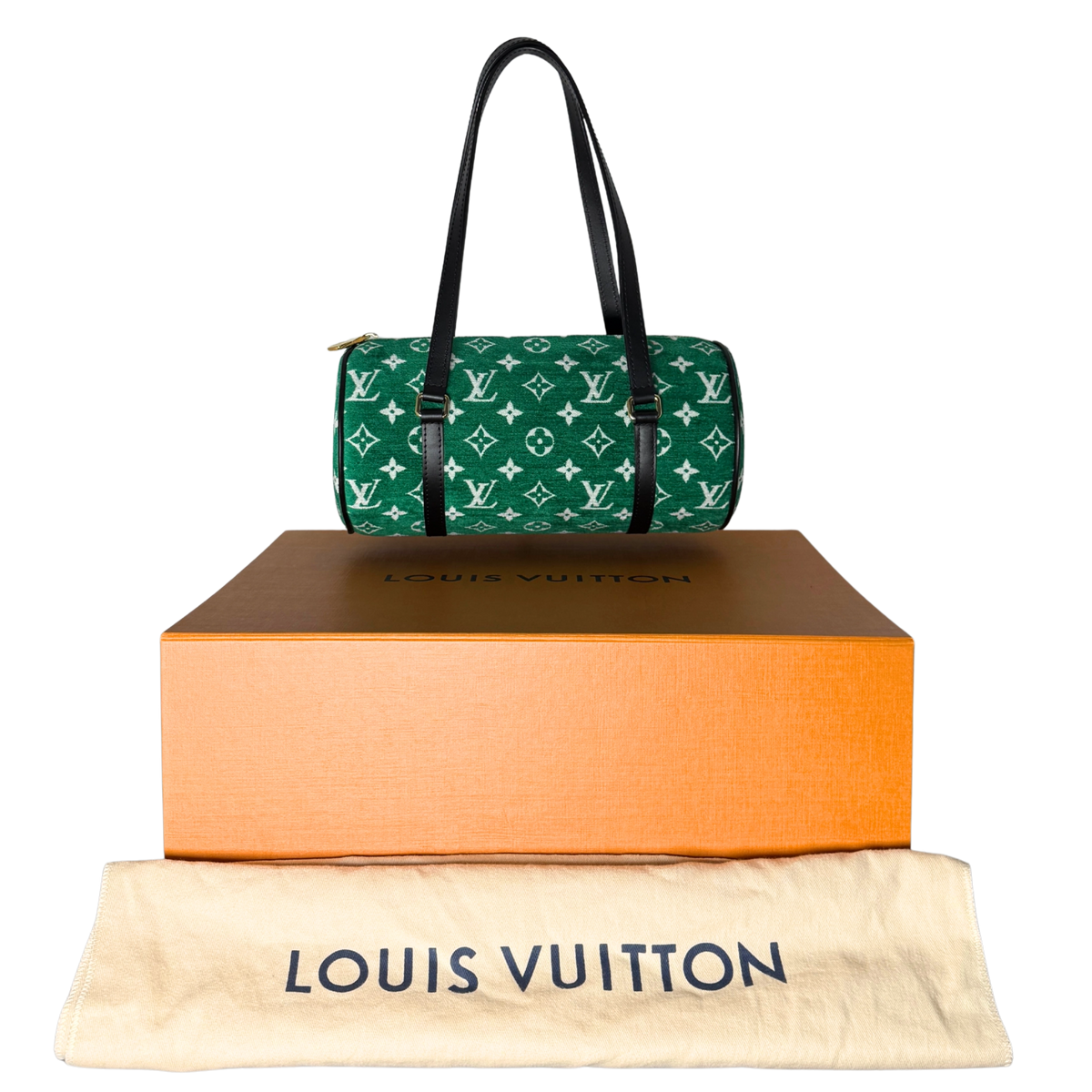 Louis Vuitton Papillon Trunk 26 Samt Monogram Grün / neuwertig Louis Vuitton