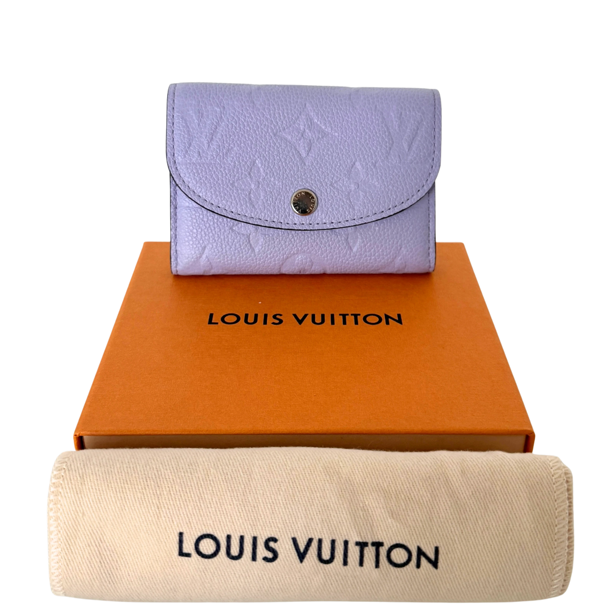 Louis Vuitton Rosalie Coin Geldbörse Monogram Empreinte M82394 Flieder / sehr gut Louis Vuitton