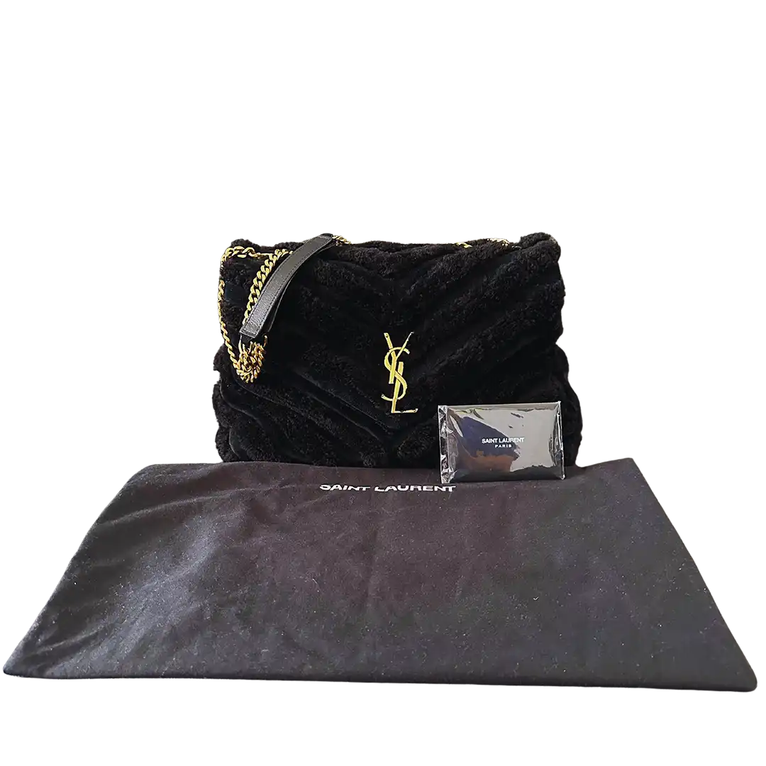 Saint Laurent Loulou Medium Quilted Y Patchwork schwarz / neuwertig Saint Laurent