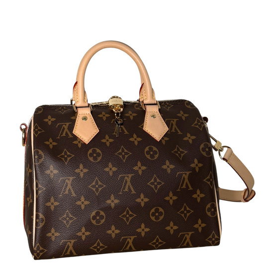 Louis Vuitton Speedy 25 Bandoulière Monogram Canvas Bruin