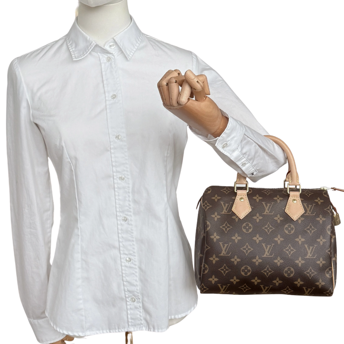 Louis Vuitton Speedy 25 Monogram Canvas Braun / sehr gut Louis Vuitton