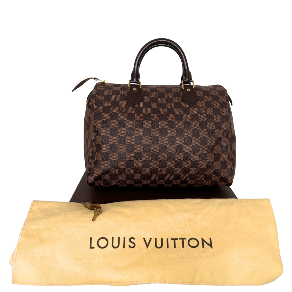 Louis Vuitton Speedy 30 Damier Ebene Braun / sehr gut Louis Vuitton