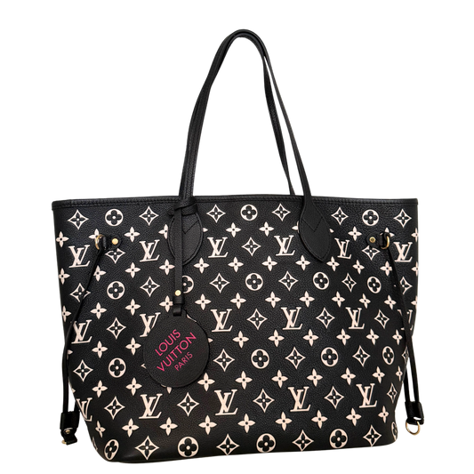 Louis Vuitton Neverfull MM Spring in the City Monogram Empreinte Black / as good as new