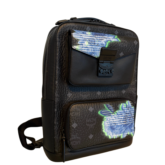 MCM Tech Flower Rucksack Small Schwarz