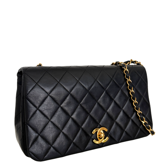 Chanel Timeless Single Flap Bag Schwarz / gut Chanel