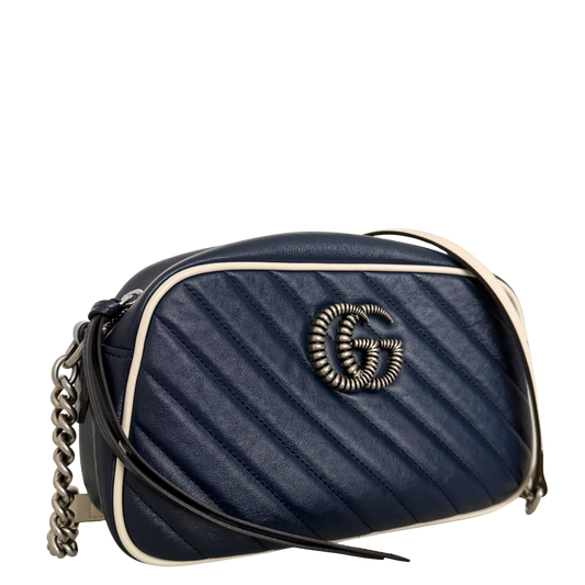 Gucci GG Marmont Torchon Schultertasche Blau / sehr gut Gucci