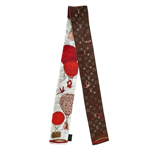 Louis Vuitton Up and Away Bandeau Seide Rot / neuwertig Louis Vuitton