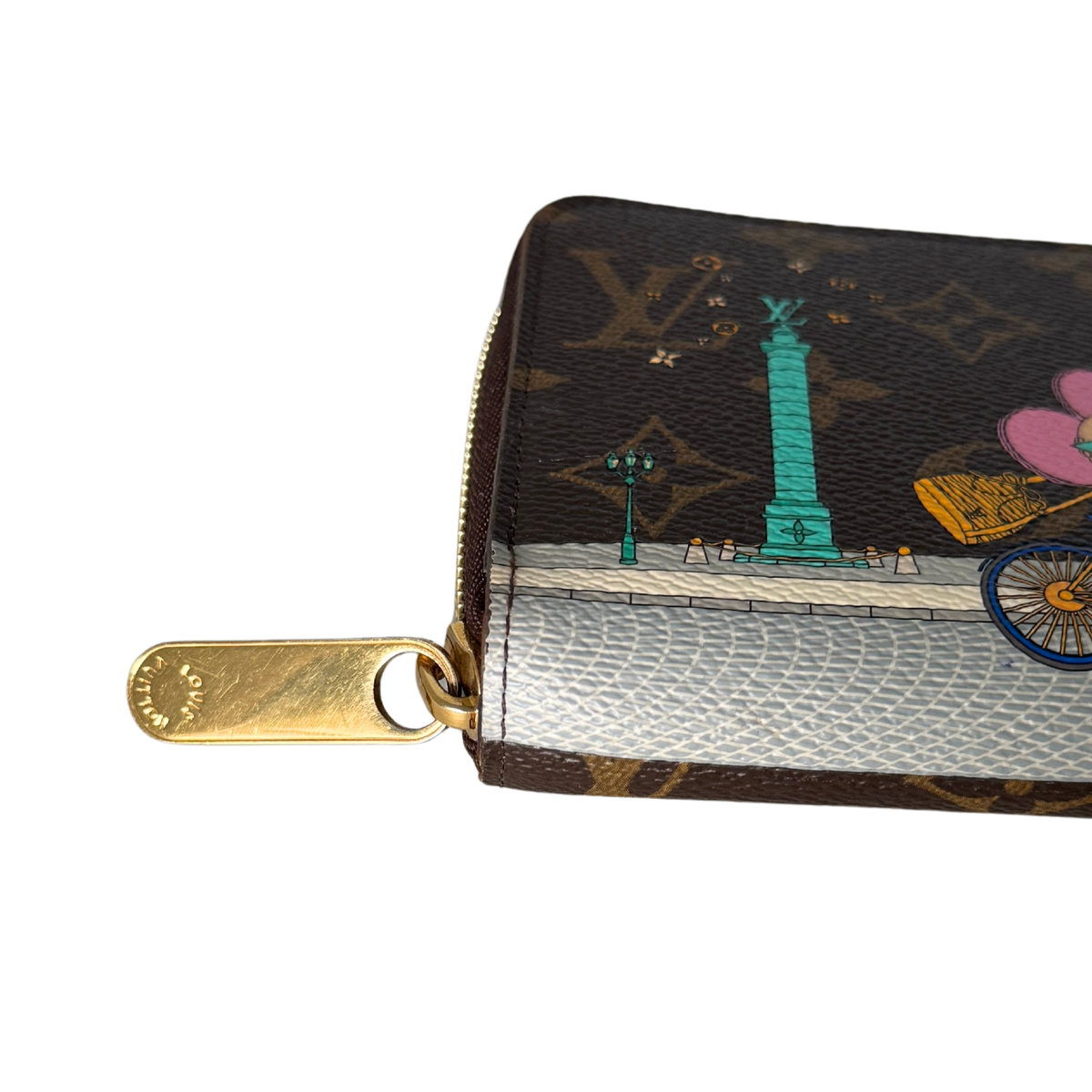 Louis Vuitton Zippy Vivienne Holiday Monogram Canvas Bruin