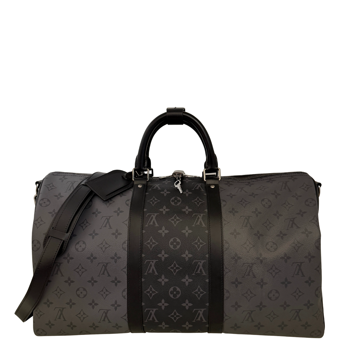 Louis Vuitton Keepall 50 Bandouliere Monogram Eclipse Reverse 50 grau / ungetragen Louis Vuitton