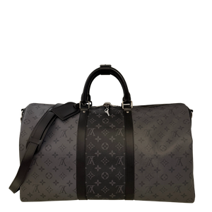 Louis Vuitton Keepall 50 Bandouliere Monogram Eclipse Reverse 50 grijs