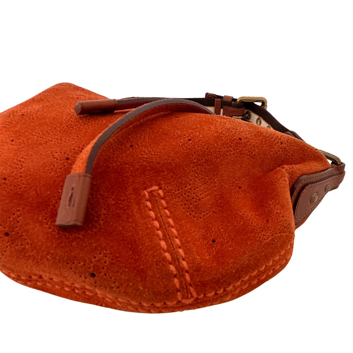 Louis Vuitton Limited Edition Orange Monogram Suede Onatah PM Bag / neuwertig Louis Vuitton