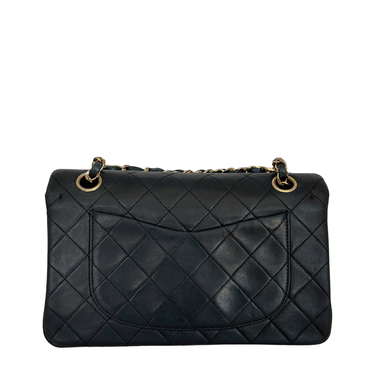 Chanel Timeless Vintage Double Flap Bag Lammleder schwarz Small/ gut Chanel