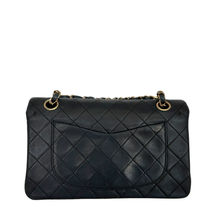 Chanel Timeless Vintage Double Flap Bag Lammleder schwarz Small/ gut Chanel