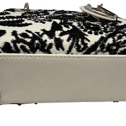 Christian Dior Mini Lady Dior floral bedruckt und bestickt Off white / sehr gut Dior
