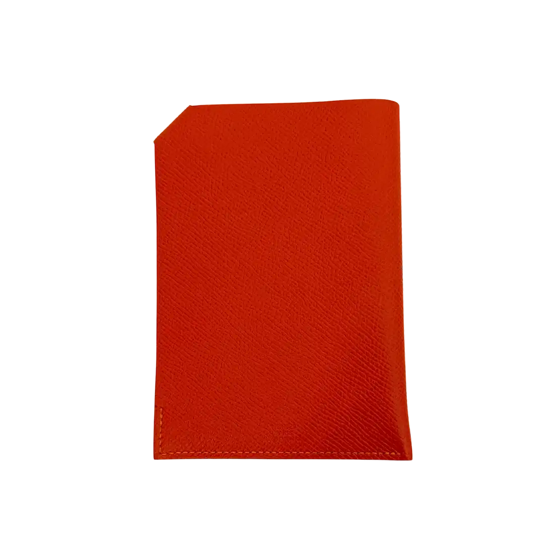 Hermés Pass-Etui Tarmac Dot PM Passhülle Orange Fullset / neu Hermès
