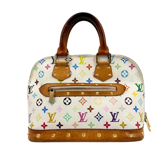 Louis Vuitton Takashi Murakami Alma PM Multicolor White / akzeptabel Louis Vuitton