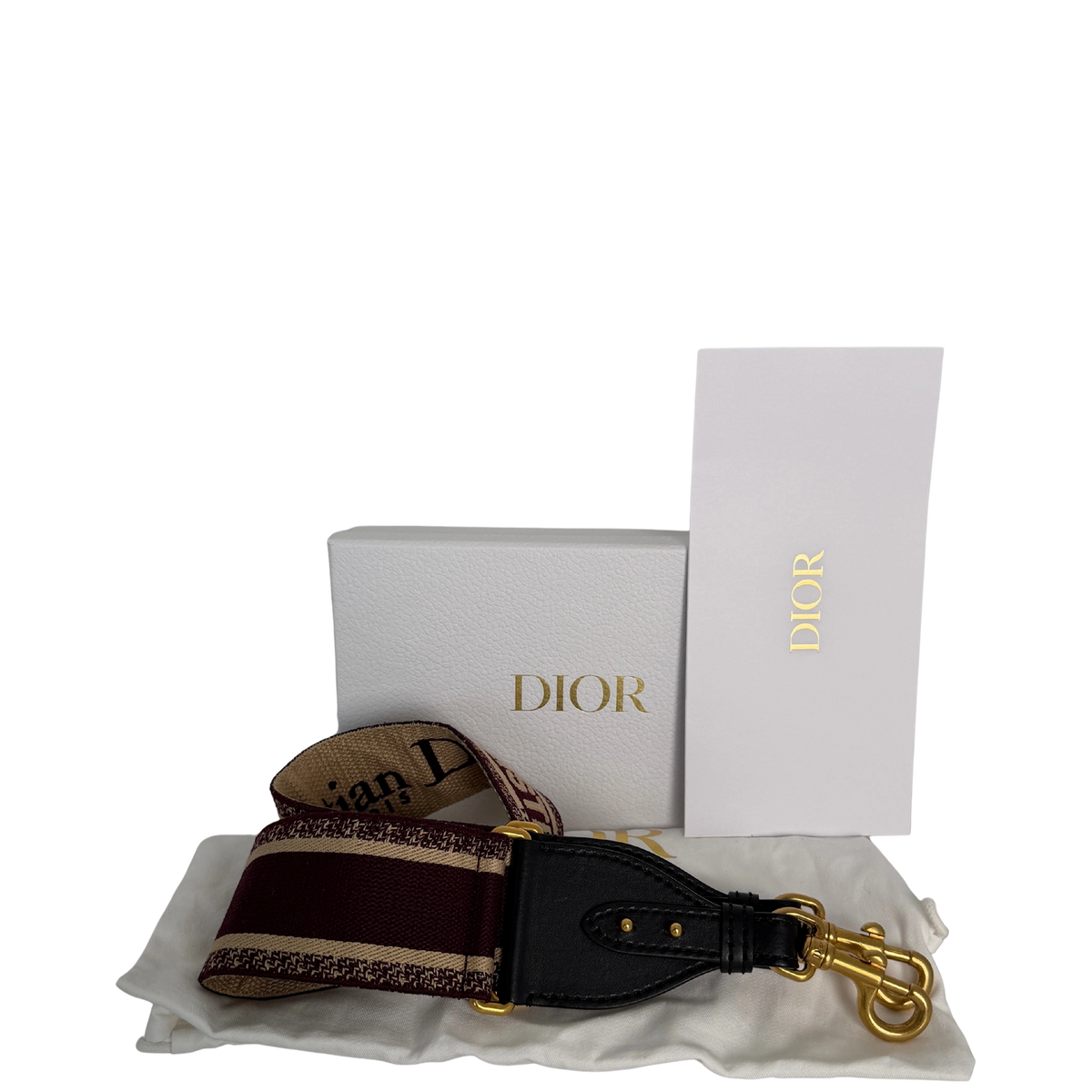 Christian Dior breiter Schulterriemen Dior Paris Stickerei bordeaux Fullset / neuwertig Dior