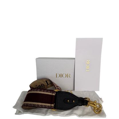 Christian Dior breiter Schulterriemen Dior Paris Stickerei bordeaux Fullset / neuwertig Dior