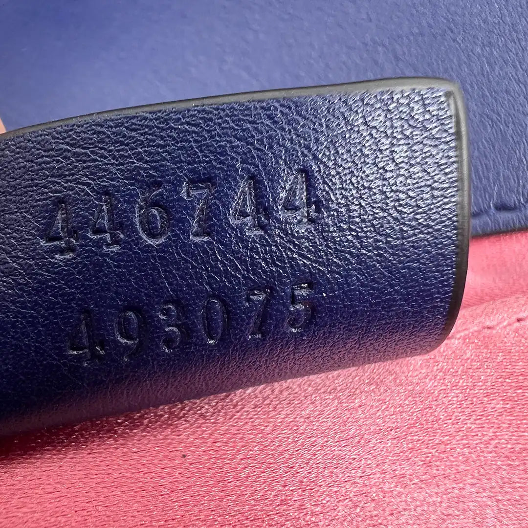 Gucci GG Marmont Mini cobalt blue Samttasche / sehr gut Gucci