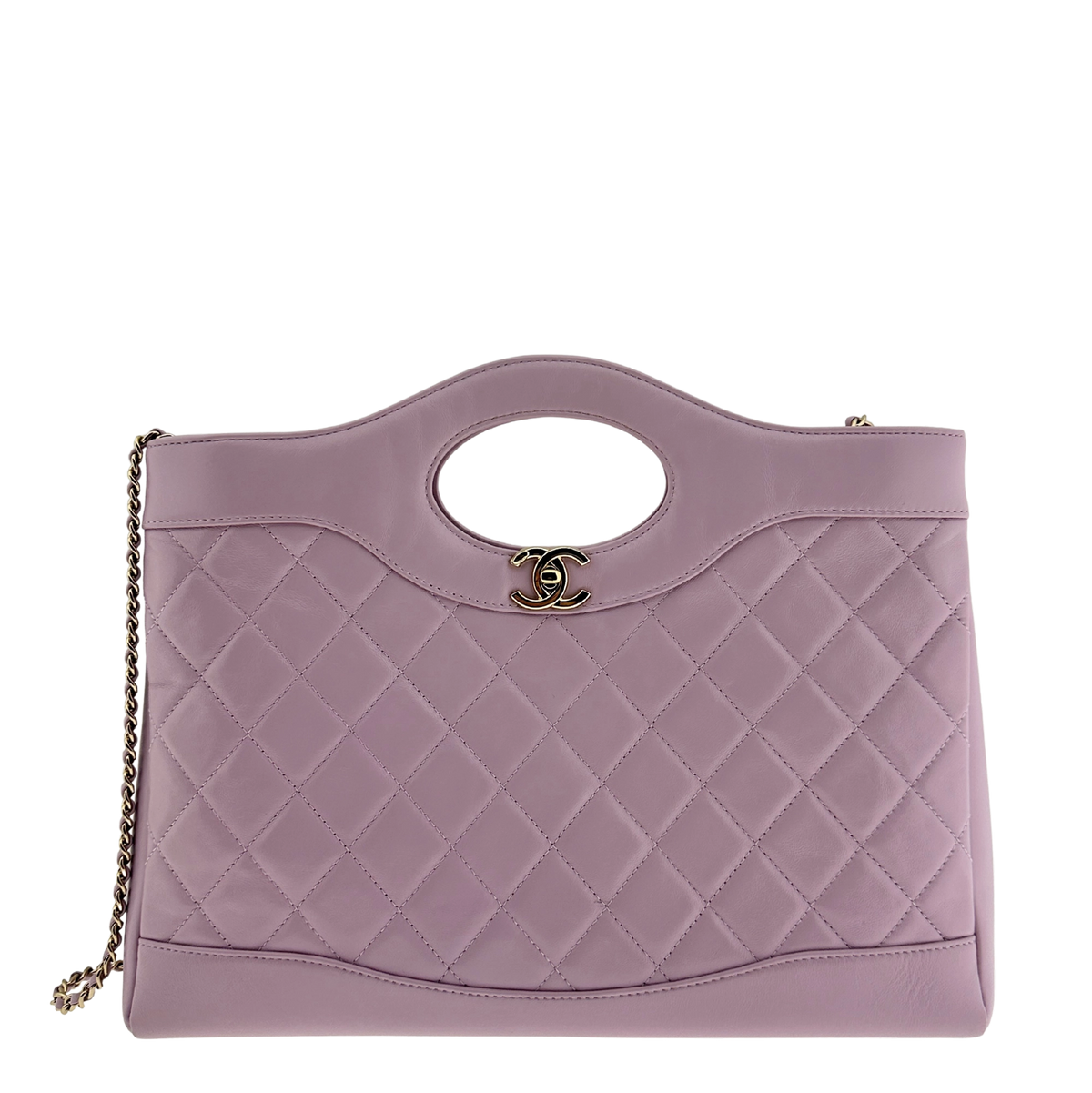 Chanel 31 light purple glänzendes Lammleder Shopper / sehr gut Louis Vuitton