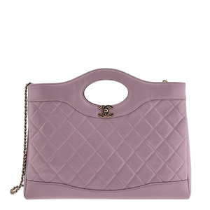 Chanel 31 lichtpaars glanzend lamsleren shopper