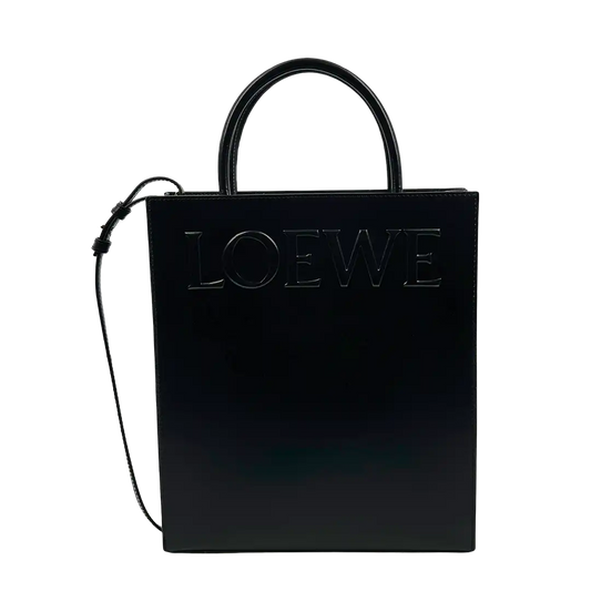 Loewe Shopper A4 Tote Bag Kalbsleder schwarz / sehr gut Loewe