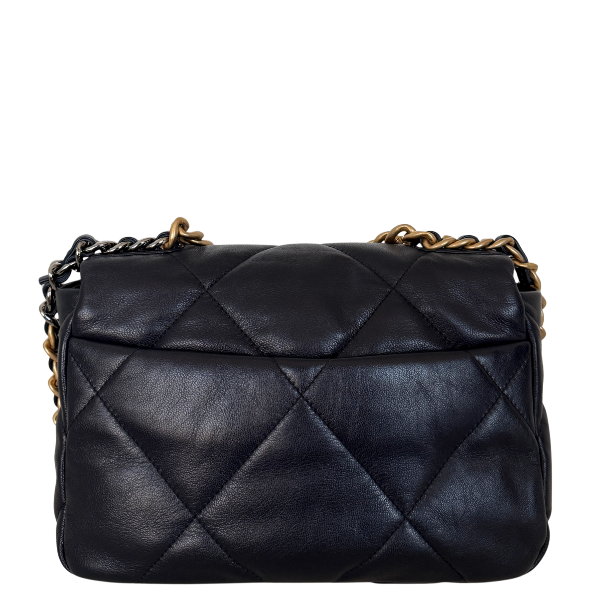 Chanel 19 Flap Bag Small Tas Navy Lamsleer