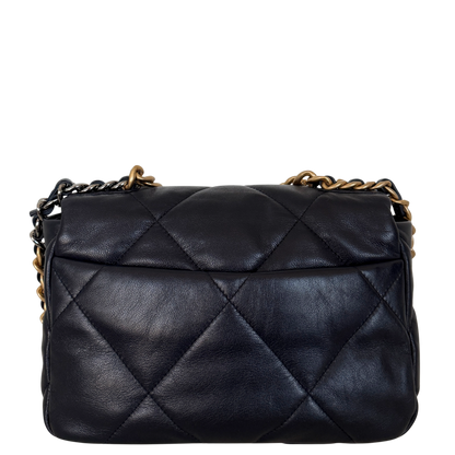 Chanel 19 Flap Bag Small Tas Navy Lamsleer