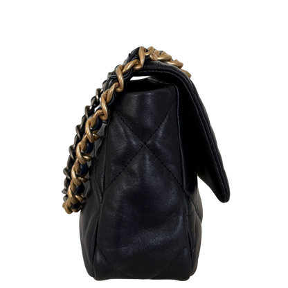 Chanel 19 Flap Bag Small Tas Navy Lamsleer