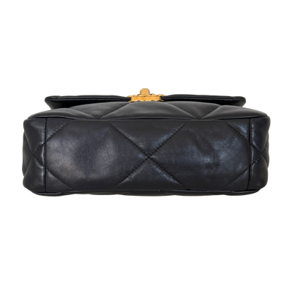 Chanel 19 Flap Bag Small Tas Navy Lamsleer