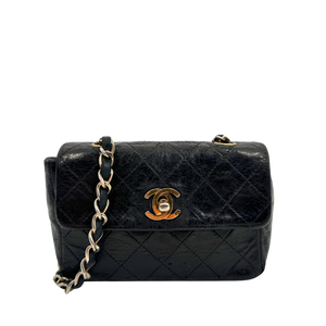 Chanel Mini Flap Bag zwart lamsleer