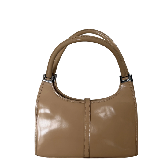 Gucci Jackie Schultertasche Lackleder beige / sehr gut Gucci