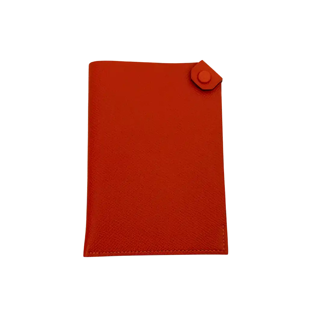 Hermés Pass-Etui Tarmac Dot PM Passhülle Orange Fullset / neu Hermès