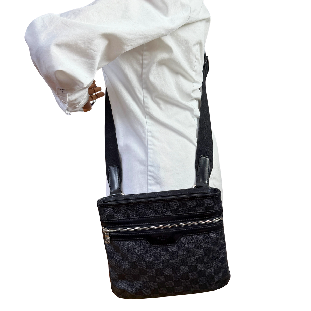 Louis Vuitton Thomas Damier Graphite Canvas Messenger Bag / gut Louis Vuitton