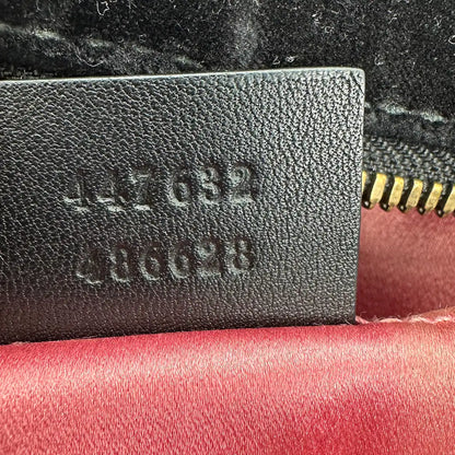 Gucci GG Marmont Samttasche schwarz / gut Gucci