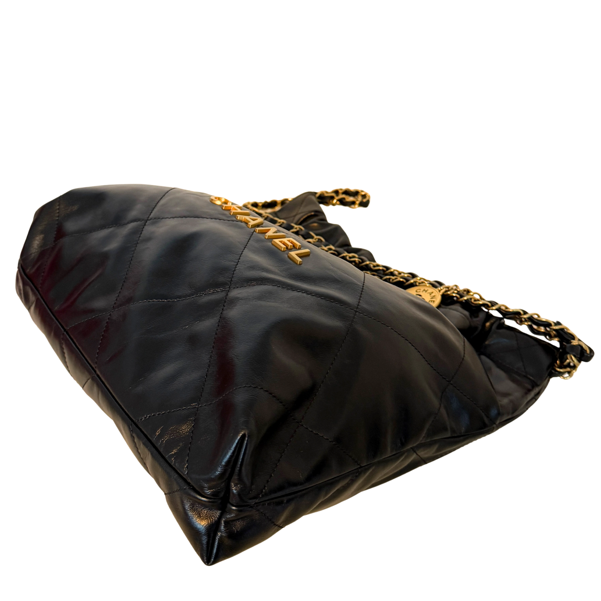 Chanel 22 kleine Hobo Bag Schwarz goldene Hardware Fullset / sehr gut Chanel