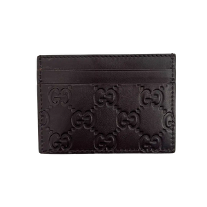 Gucci Guccissima Monogram Leren Pasjeshouder Portemonnee bruin