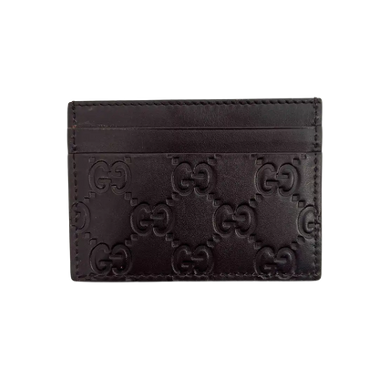 Gucci Guccissima Monogram Leder Cardholder Kartenetui braun / sehr gut Gucci
