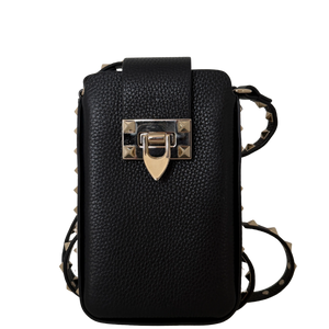Valentino Garavani Rockstud telefoonhoesje zwart leer