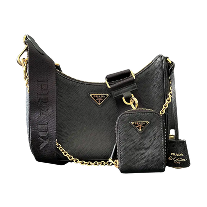 Prada Re-Edition 2005 Handtasche Saffiano Leder schwarz /neuwertig Prada