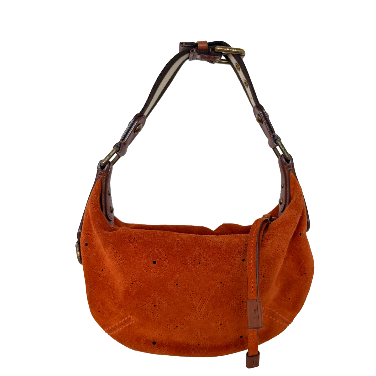 Louis Vuitton Limited Edition Orange Monogram Suede Onatah PM Bag / neuwertig Louis Vuitton