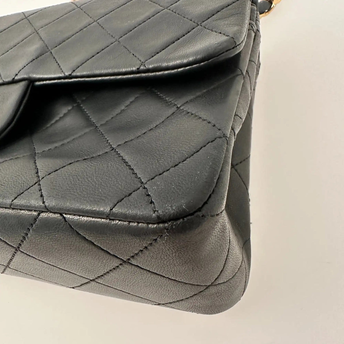 Chanel Timeless Vintage Double Flap Bag Lammleder schwarz Small/ gut Chanel