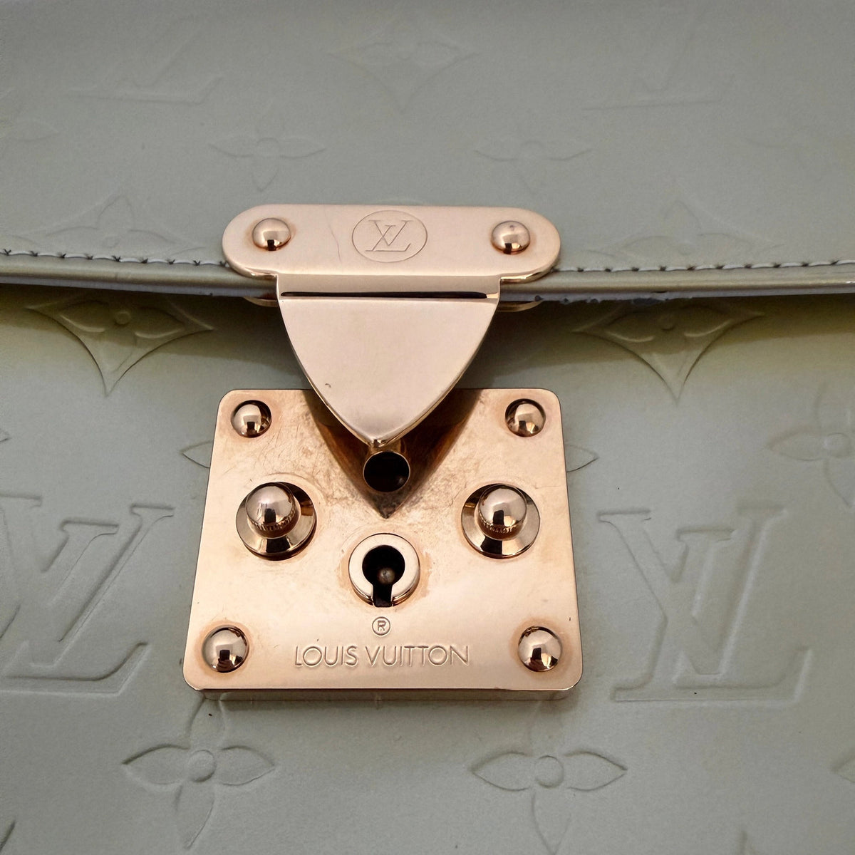 Louis Vuitton Monogram Vernis Spring Street Tasche Grün / akzeptabel Louis Vuitton