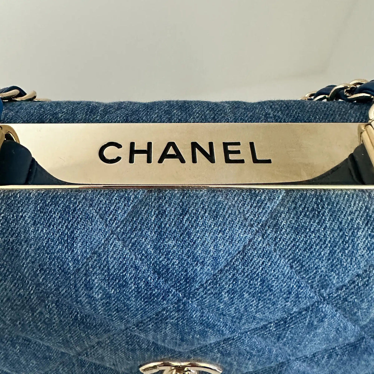 Chanel Trendy CC Top Handle Large Denim Blau / sehr gut Chanel