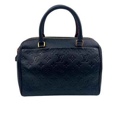 Louis Vuitton Speedy 25 Bandouliere Monogram empreinte Leder marine / sehr gut Louis Vuitton
