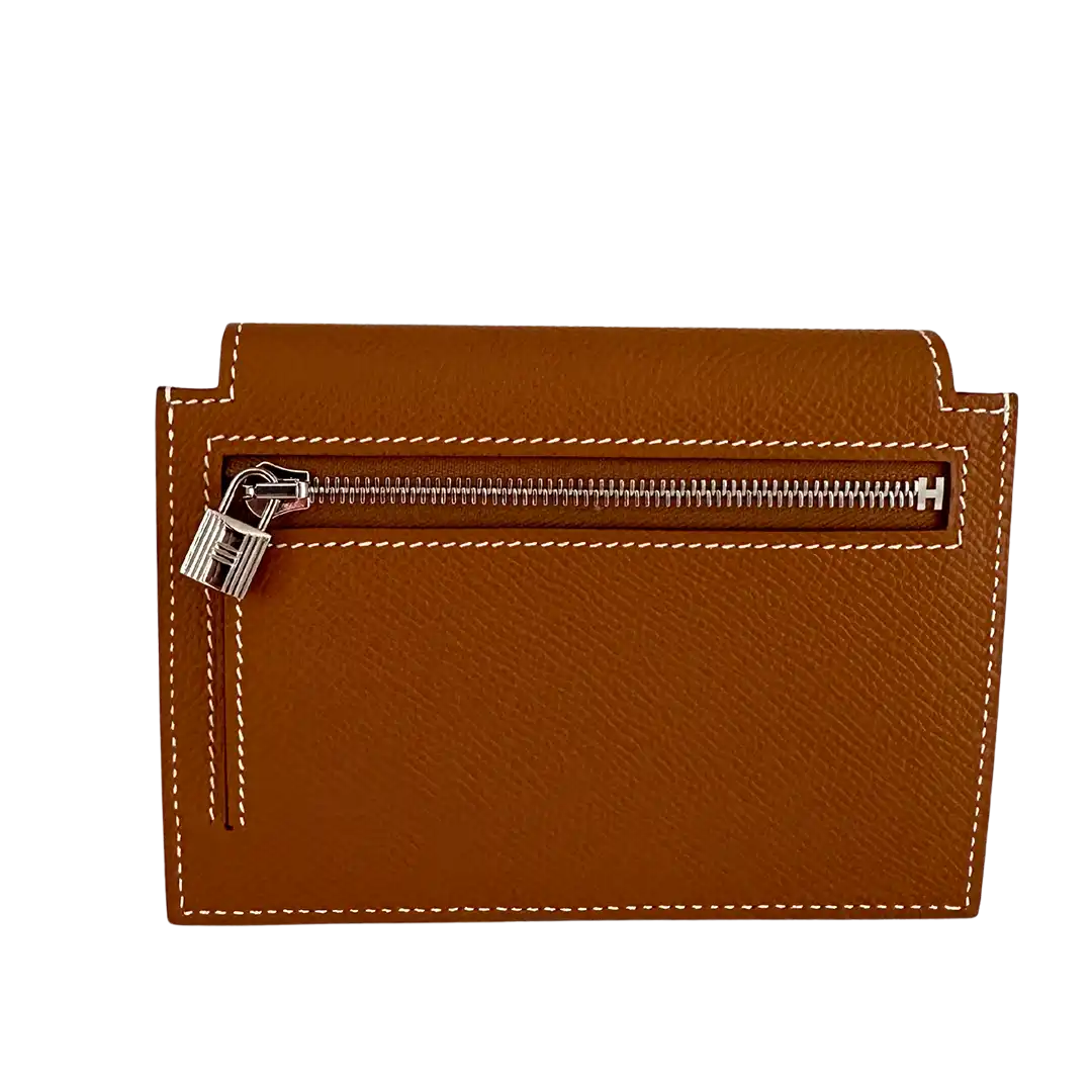 Hermès Epsom Kelly Pocket Compact Wallet Geldbörse braun / ungetragen Hermès