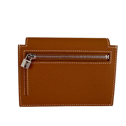 Hermès Epsom Kelly Pocket Compact Wallet Geldbörse braun / ungetragen Hermès