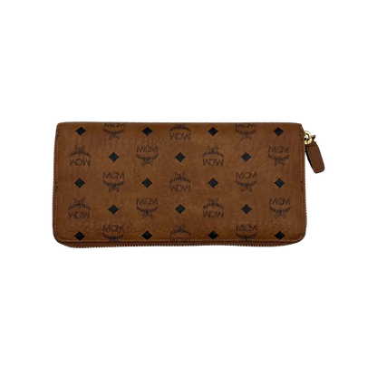 MCM Zipped Wallet groß Visetos Cognac Unisex Geldbörse / neuwertig MCM
